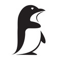 penguin simple black and white vector image