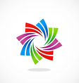 circular swirl business logo vector image vector image