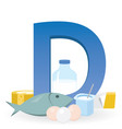 foods rich in vitamin d vector image