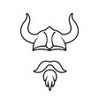 viking head logo and symbol image vector image vector image