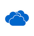 blue cloud cloudy and overcast weather forecast vector image