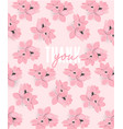romantic floral background vector image