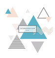 minimalist scandinavian background triangle vector image