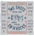 vintage label whiskey poster vector image vector image