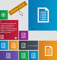 text file icon sign buttons modern interface vector image