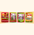 christmas sale new year cards templates vector image vector image