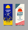happy labor day engineer cap with wrench hammer vector image vector image
