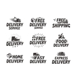 fast delivery set icons free shipping symbol vector image vector image