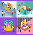 isometric television design concept vector image vector image