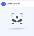 pinball icon filled flat sign solid vector image
