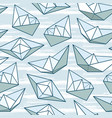 seamless pattern with paper ships vector image vector image