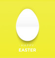 happy easter egg paper cut greeting card vector image vector image