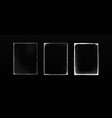 realistic set of distressed edge photos vector image vector image