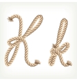 rope alphabet letter k vector image vector image