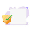 secure protection shield document or insurance vector image