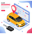 car sharing service concept vector image