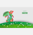 element holiday bunny for designhappy easter day vector image