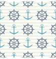 seamless pattern with steering wheel and anchor vector image