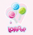 three lollipops vector image vector image