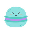 macaroon character in cartoon style vector image vector image