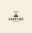 sand time minimal hipster logo design vector image