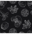 seamless pattern with chalk lime and mint vector image