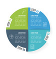 circle infographic template with four elements vector image