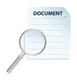 Graphic cartoon character search for documents Vector Image