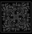 black and white bandana vector image