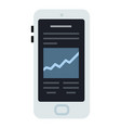 exchange application on phone icon flat isolated vector image