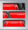 red banner template modern design vector image