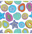 seamless pattern of isolated hand drawn colorful vector image vector image