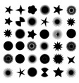 star icons set vector image vector image