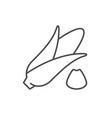 corn grain line outline icon vector image vector image