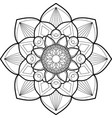 mandala art design element for adult coloring vector image