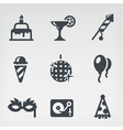 party icon set vector image