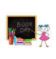 world book day concept on white background vector image