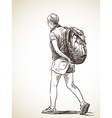 backpacker vector image vector image