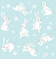 easter bunny trendy pattern minimalist holiday vector image vector image