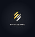 s line shape gold logo vector image vector image