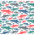 shark seamless pattern vector image
