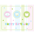 children birthday card vector image
