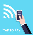 contactless payment flat icon mobile vector image