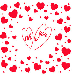Romantic red heart background Royalty Free Vector Image
