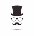 gentleman icon unknown man with a mustache vector image vector image