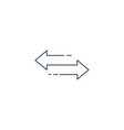 linear double arrow icon in four direction web vector image