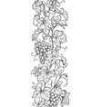 vertical seamless pattern with grapes vector image