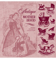 motherhood antique set vector image vector image
