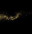 gold glitter texture on black backgroundgold vector image