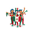 mexico flag mexican people vector image
